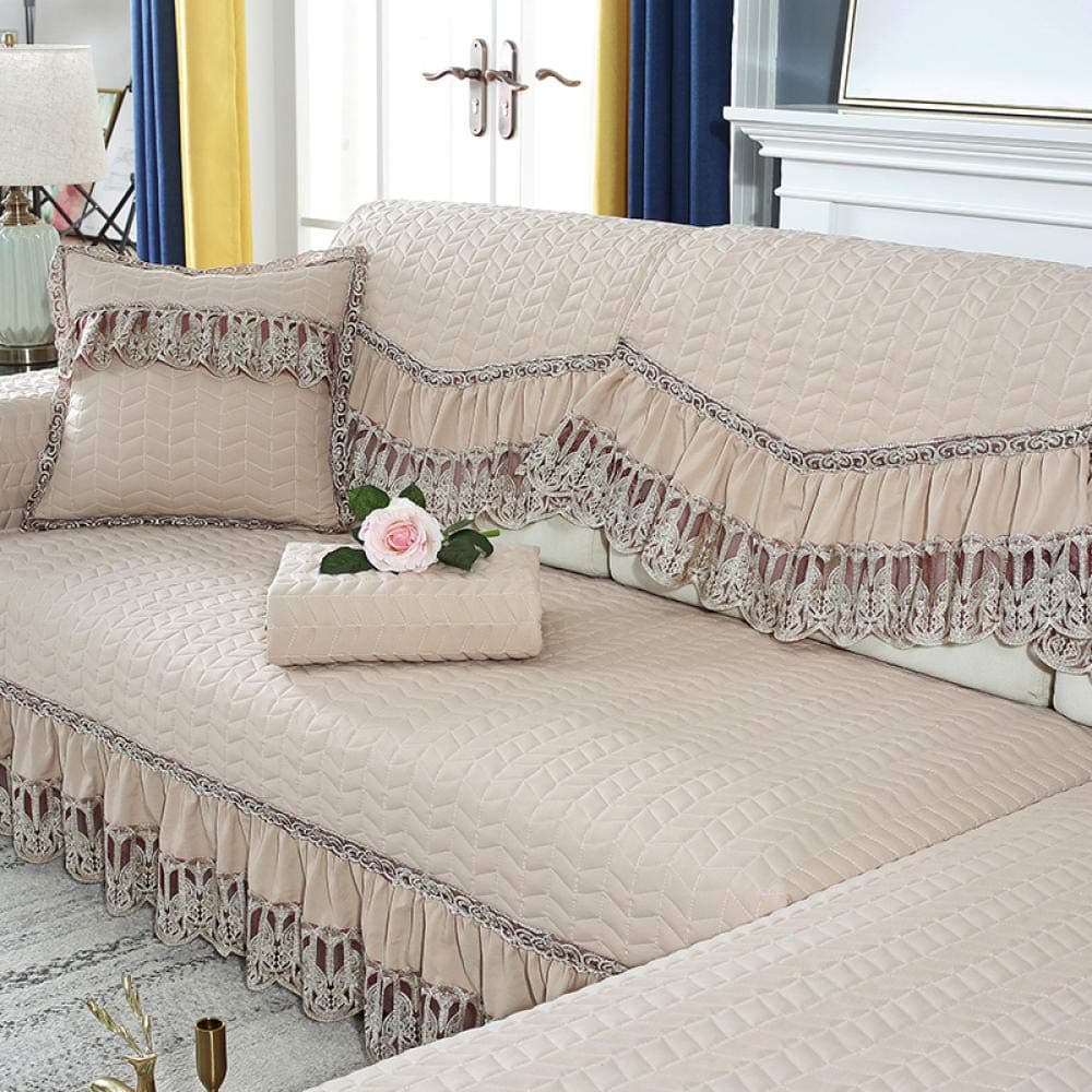 Sofa Slipcovers,Sofa Cushion Non-Slip Modern Home Sofa Cover Four Seasons Universal@Khaki_70*70Cm(1Pcs)