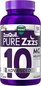 - Pure Zzzs Advanced Melatonin Gummies, Melatonin 10mg, Sleep Aid, with Chamomile & Lavender, Melatonin Sleep Gummies, Sleep Aids for Adults, Berry Flavored, 100 Sleep Gummies