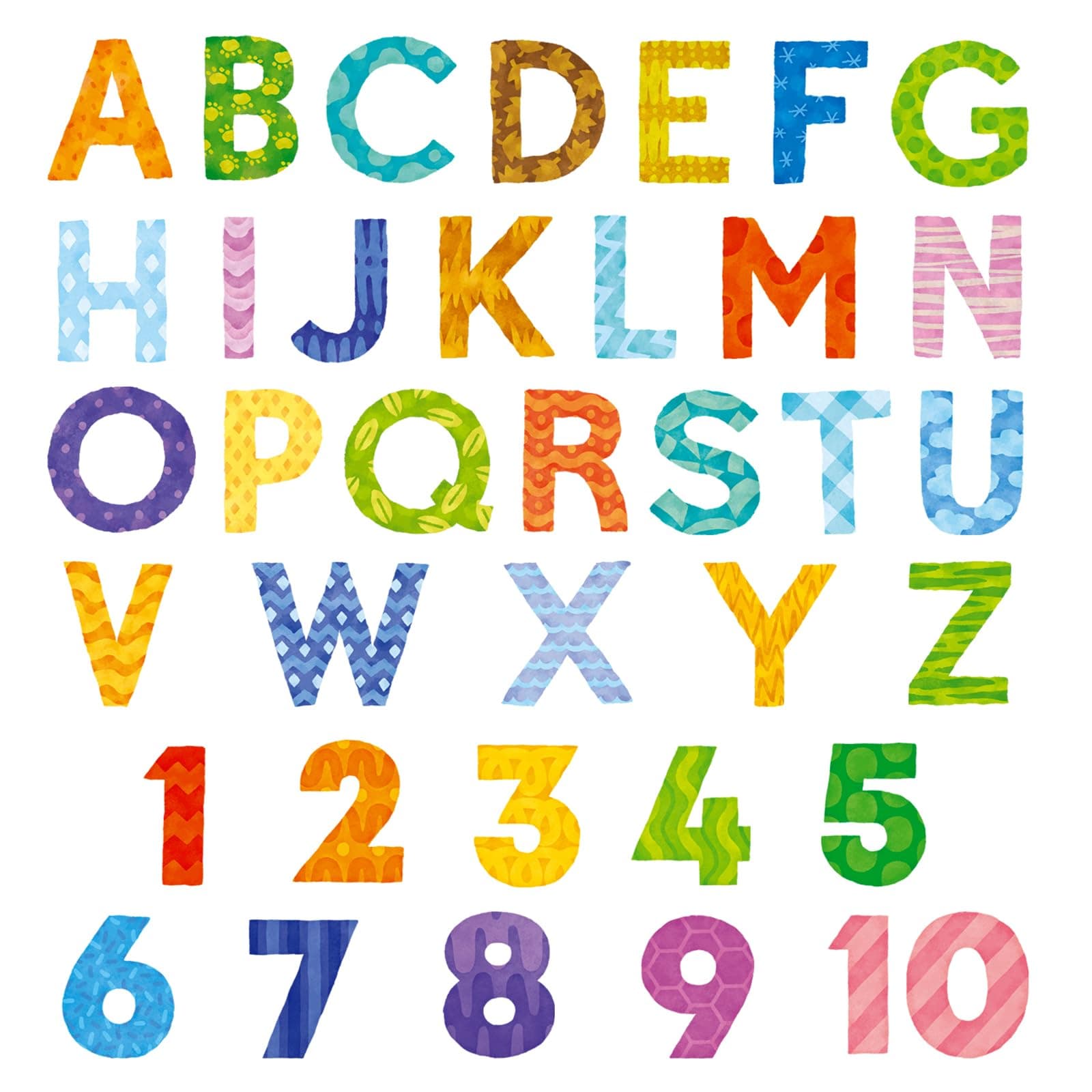 DECOWALL DA-1708A Uppercase Alphabet Letter Kids Wall Stickers Decals Peel and Stick Removable for Nursery Bedroom Living Room Art murals Decorations