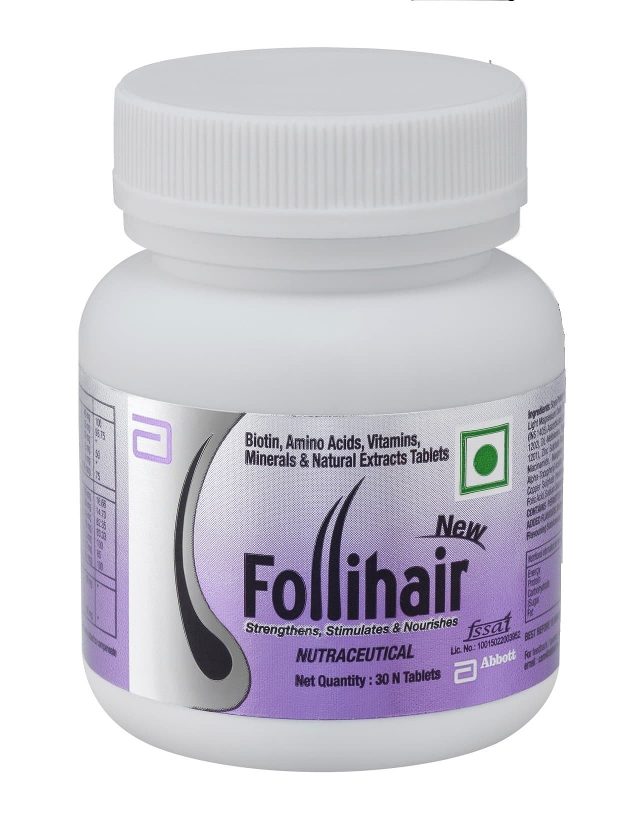 Follihair New - 30 Tablets (Nutritional Supplement)