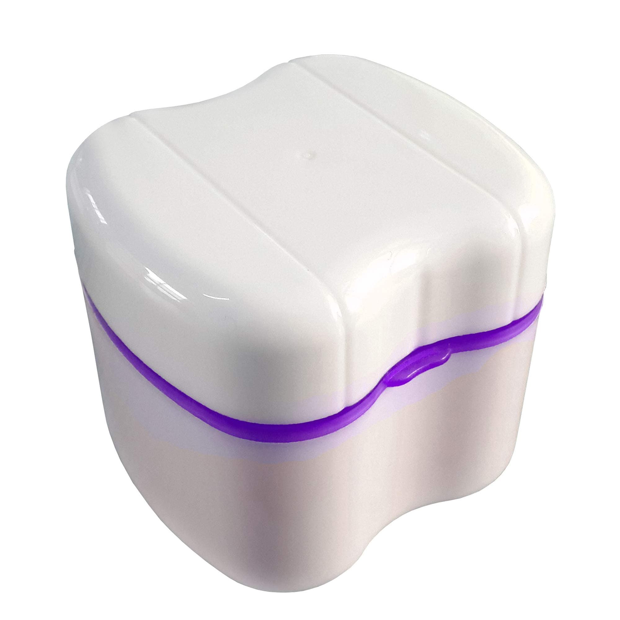 Lavender Purple Denture Box with Simple Retrieval Tab, Great for Dental Care, Easy to Open, Store and Retrieve (Lavender Purple)