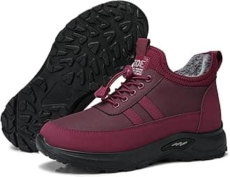 SHIBEVER Winter Snow Boots for Women: Warm Fur Lined Ankle Booties Comfortable Slip on Waterproof Outdoor Short Shoes