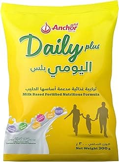 Anchor Milk Powder Daily Plus, Fortified with Vitamins & Minerals, Nutritious Formula Ideal for Coffee & Tea Beverages, Pouch, 300g