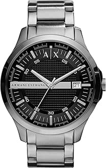 Armani Exchange Men's Three-Hand Date, Stainless Steel Watch, 46mm case size