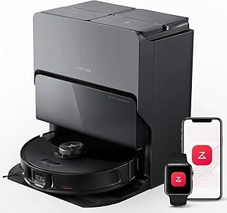 roborock S8 MaxV Ultra Robot Vacuum & Sonic Mop, 10000 Pa Suction, Corner to Edge Deep Cleaning, Hot Air Self-Drying, Auto Empty & Refill, Detergent Dispenser, Obstacle Avoidance, Black