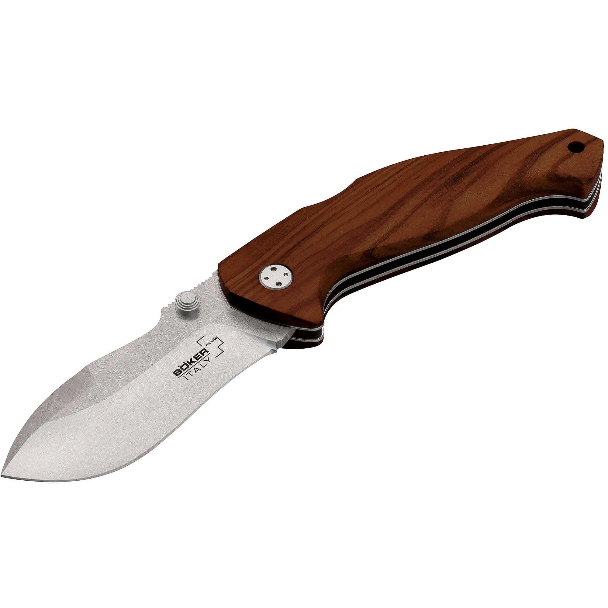 Boker Plus 01BO308 Mojo Cocobolo Knife with 3-1/2" Stone Wash Finished N690 Steel Blade