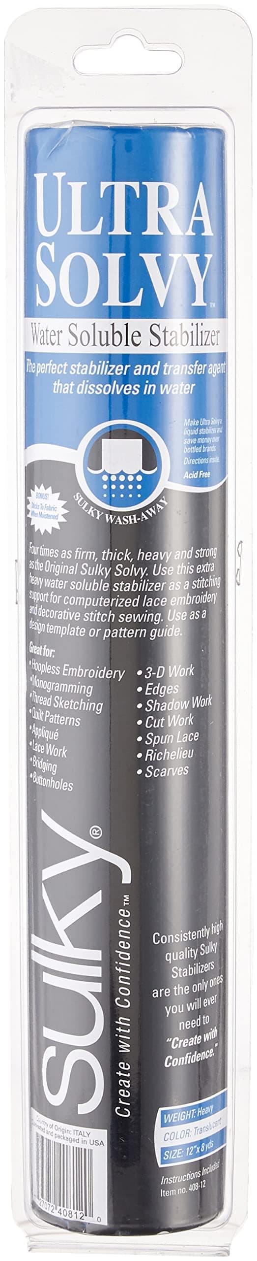 ULTRA Solvy Water Soluble Stabilizer (12" x 8 yd)