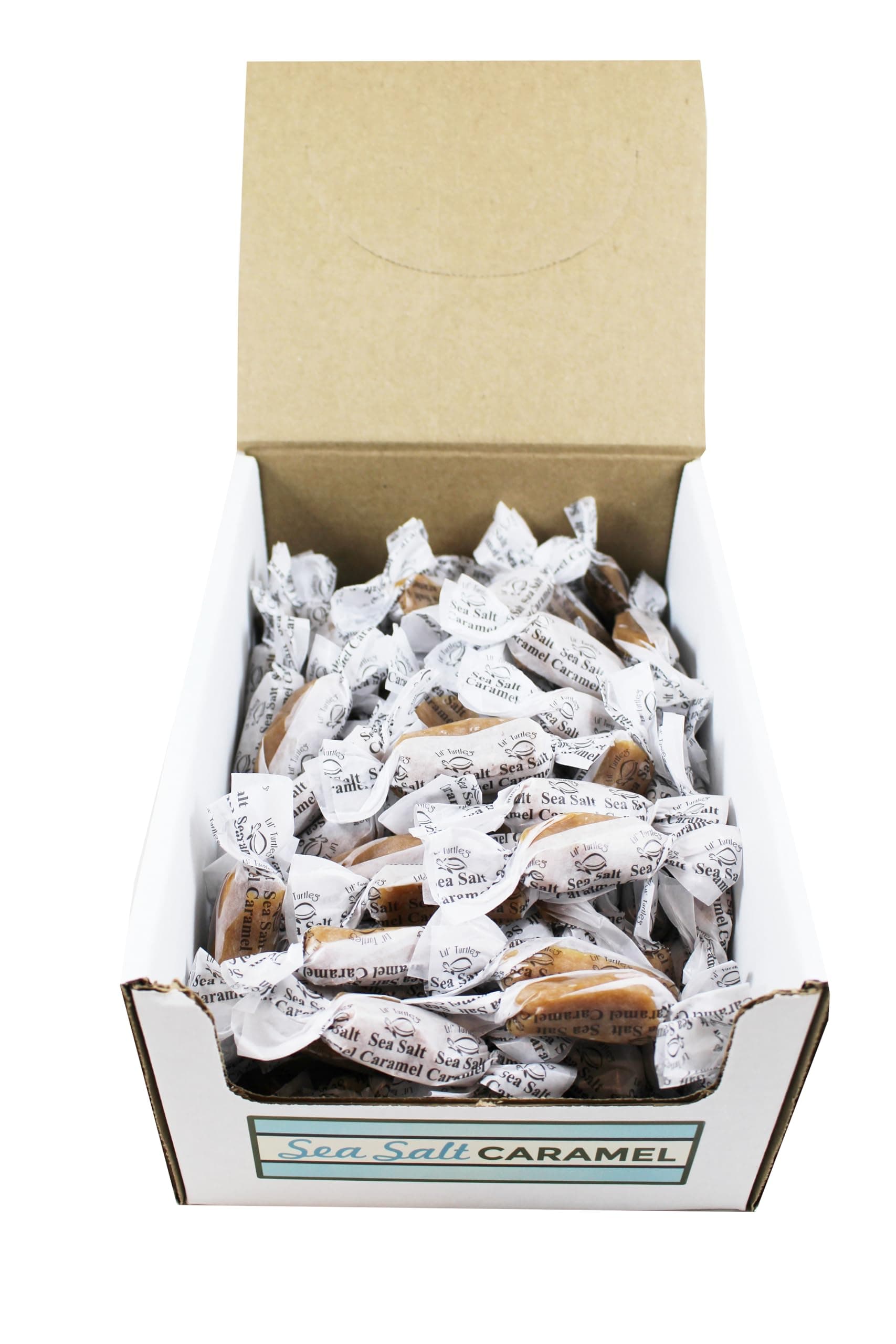 Lil’ Turtles Sea Salt Caramel Candy Rolls | 3.5 pound box, Approximately 105 Individually Wrapped Handmade Caramels