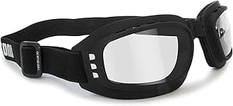 BERTONI Motorcycle Goggles Riding Padded Glasses Photochromic - Adjustable Strap - Ventilated mod. 112 Motorbike Goggles