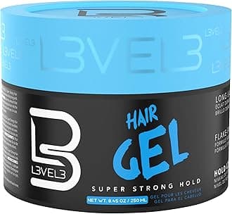 L3 - Hair Gel - Super Strong Hold - Flake Free - Long Lasting Shine - For Men and Women - Level 3 Gel - Add Volume and Texture