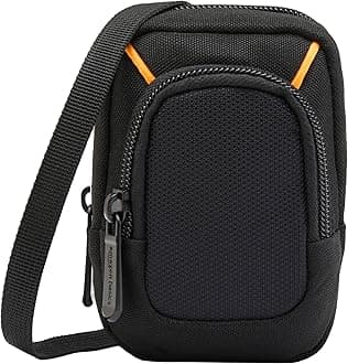 Amazon Basics Medium Point and Shoot Camera Case, Interior dimension 4.29 x 2.52 x 0.91 inches, (Fits devices - 2.4 x 1 x 4 inches), Black, Solid