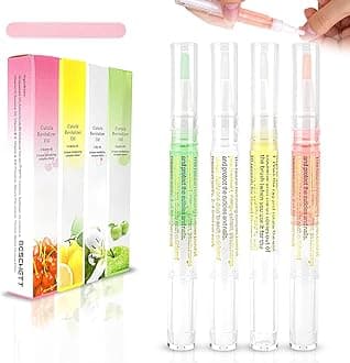 NAILWIND Cuticle Oil Pens with Nail File for Nail Care, Nail Pen Oil with Natural Ingredients, Fingernails and Toenails Oil Cuticle for Repairing Cracked (2 Pcs)