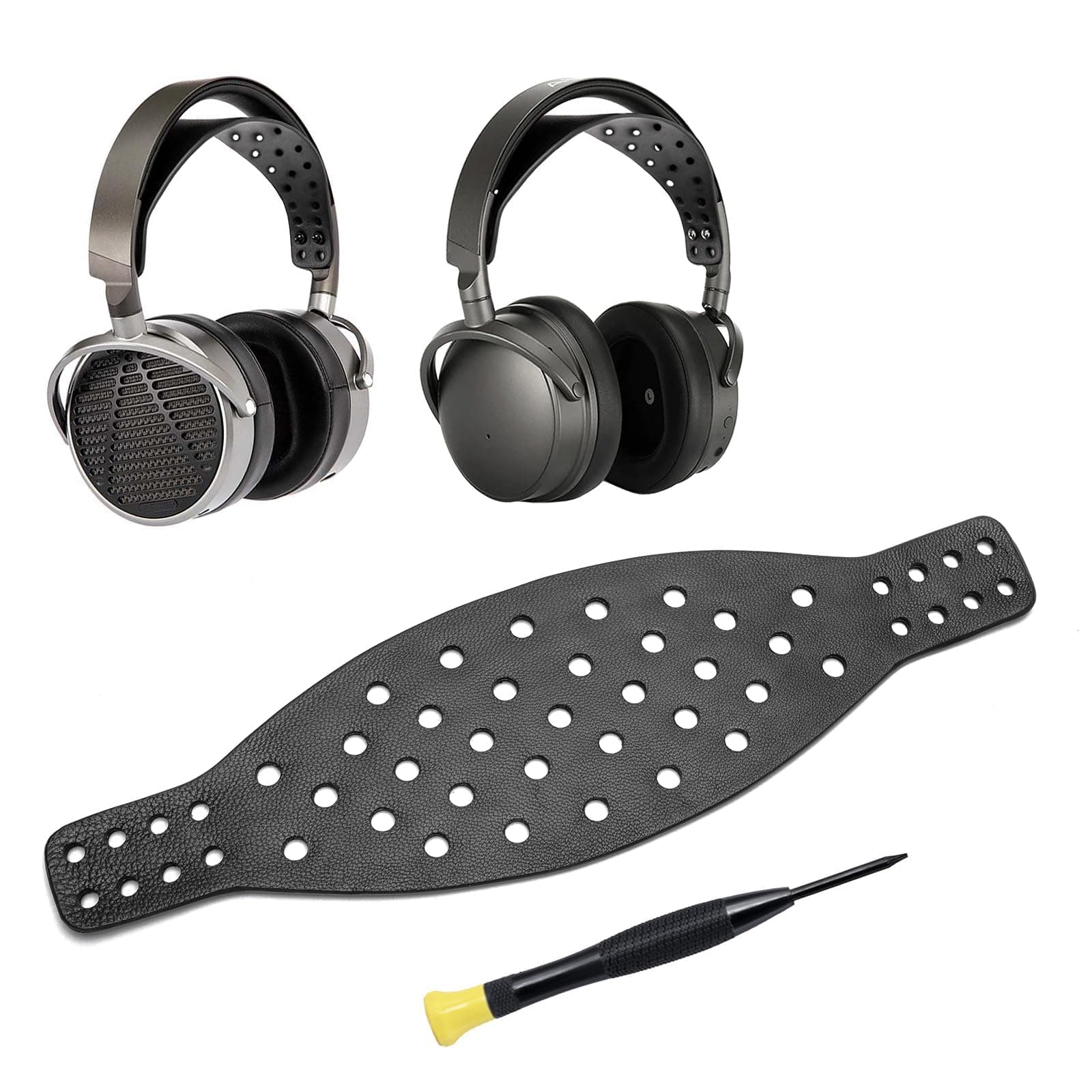 Wide Lambskin Headband Strap -Compatible with Audeze Maxwell Gaming Headset & Audeze MM-100 Professional Headphone,Premium Double-Sided Leather Handcrafted, Durable, Comfortable & Cooler