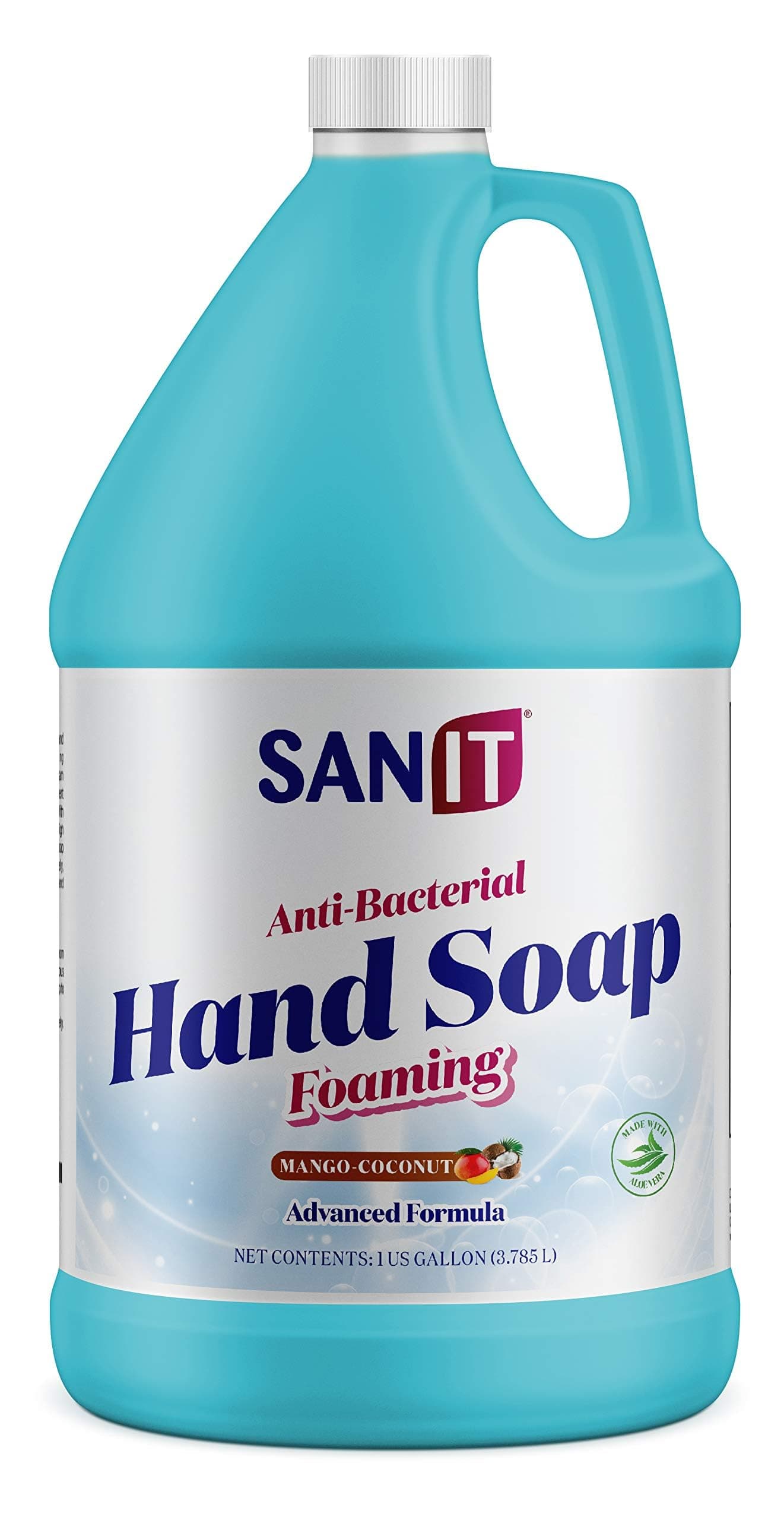 Antibacterial Foaming Hand Soap Refill - Advanced Formula with Aloe Vera and Moisturizers - All-Natural Moisturizing Hand Wash - Made in USA, Mango Coconut, 1 Gallon