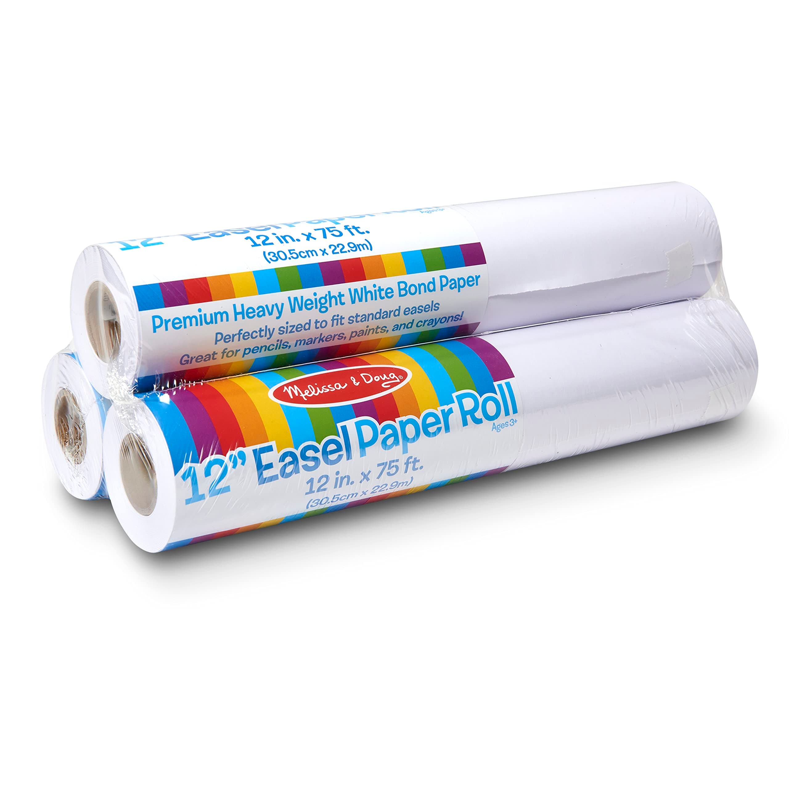 Tabletop Easel Paper Roll (12 inches x 75 feet), 3-Pack