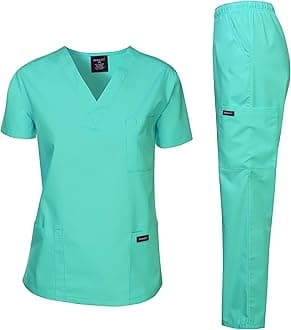 Dagacci Scrubs Medical Uniform Women and Man Scrubs Set Medical Scrubs Top and Pants