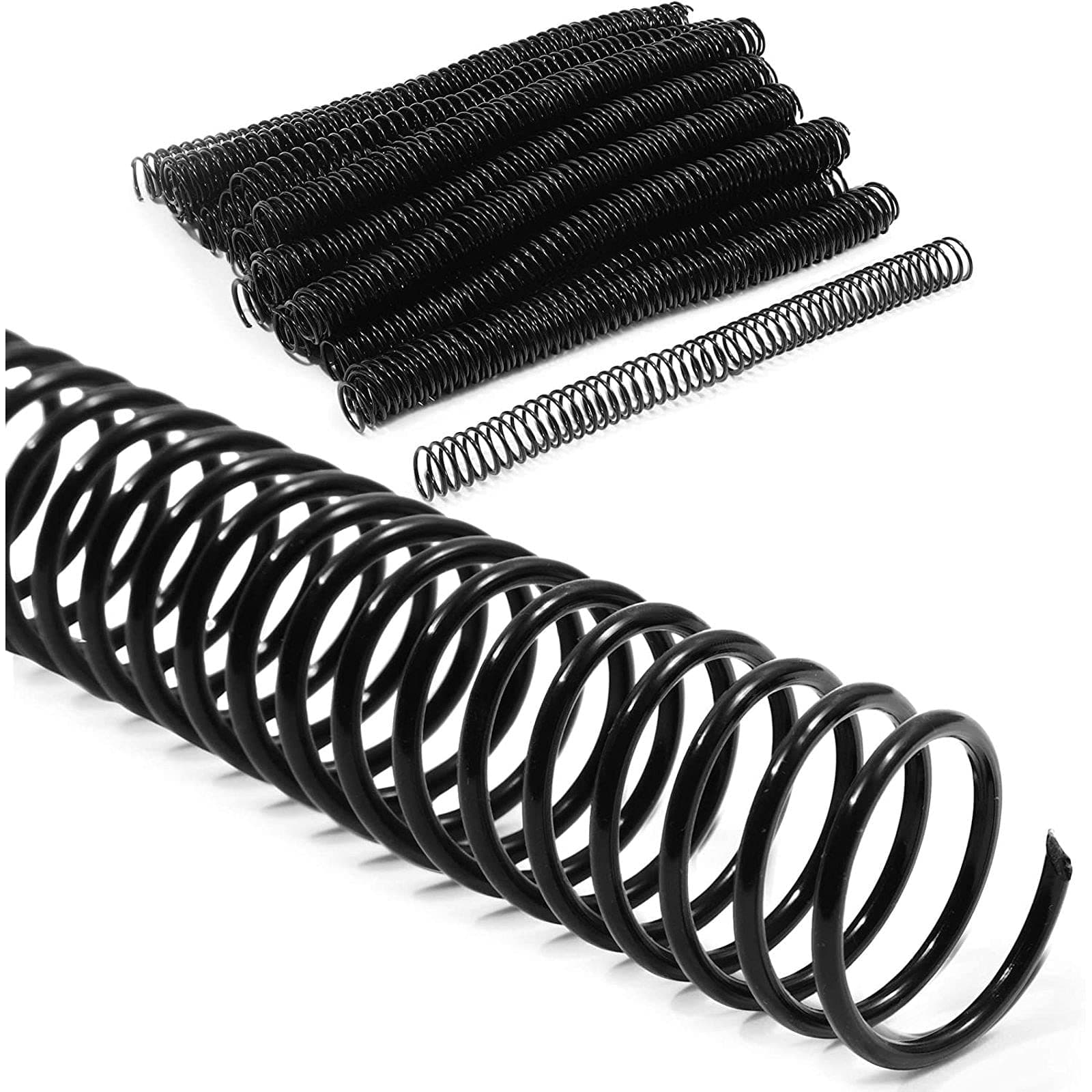 Juvale Black Spiral Binding Coils, Plastic Spines for 160 Sheets (12 in, 20mm, 4:1 Pitch, 50 Pack)