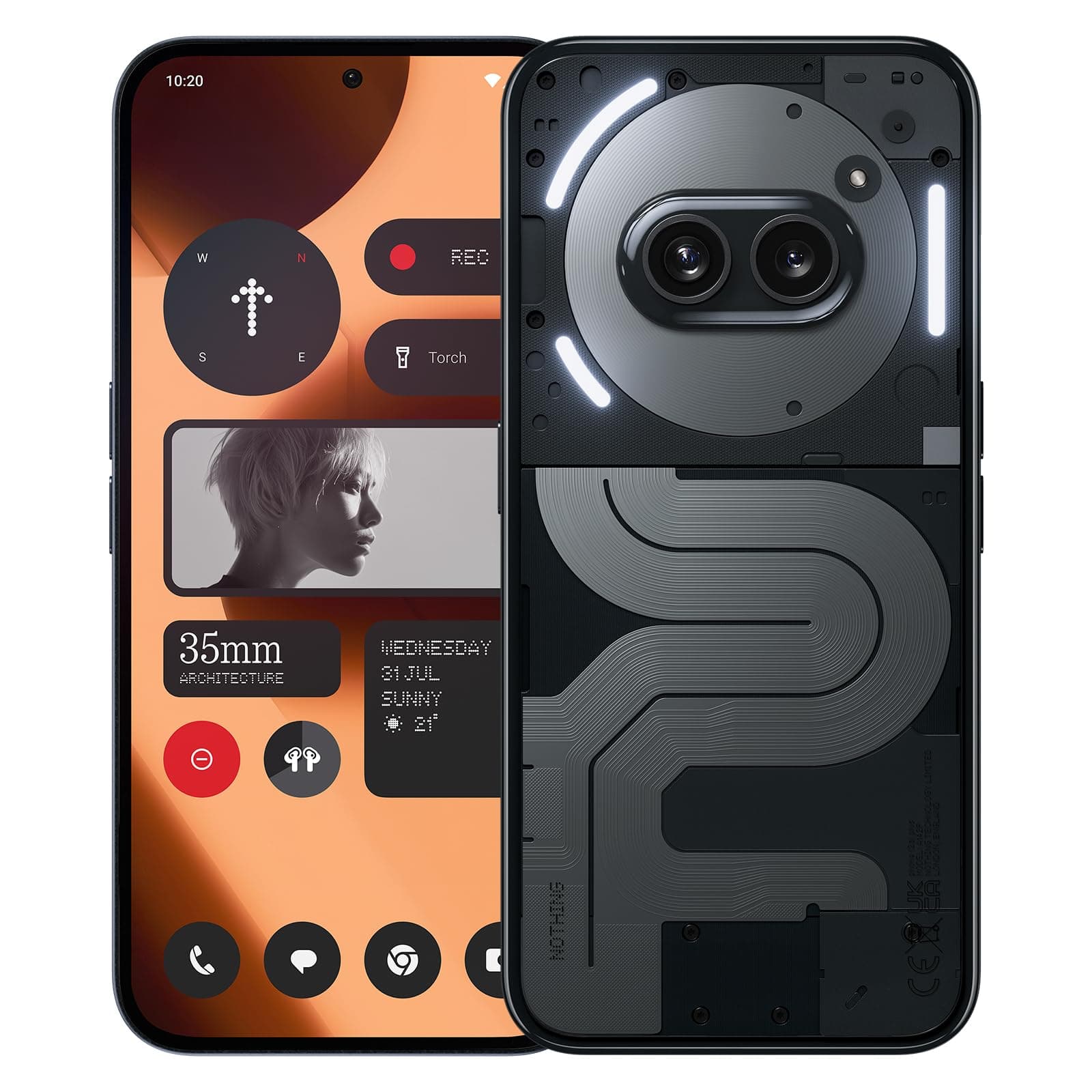 Nothing Phone (2a) Plus Smartphone, MTK 7350 Pro 50 MP Triple Camera, 6.7" 120 Hz AMOLED Display, 5000mAh 50W Fast Charge NFC 12 GB+256 GB Black