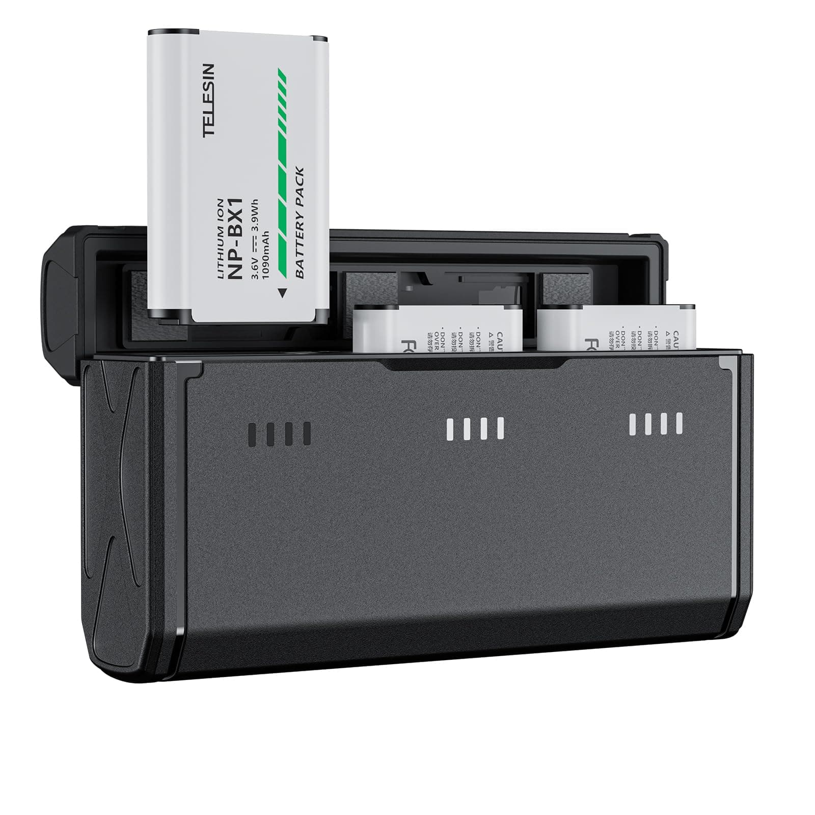 2 Pack NP-BX1 Battery and 3-Channel Battery Charger for Sony NP-BX1/M8, ZV-1, ZV-1 II, Cyber-Shot DSC-HX80, HX90V, HX95, HX99, RX1, RX1R II, RX100 (II/III/IV/V/VA/VI/VII), FDR-X3000, HDR-AS50