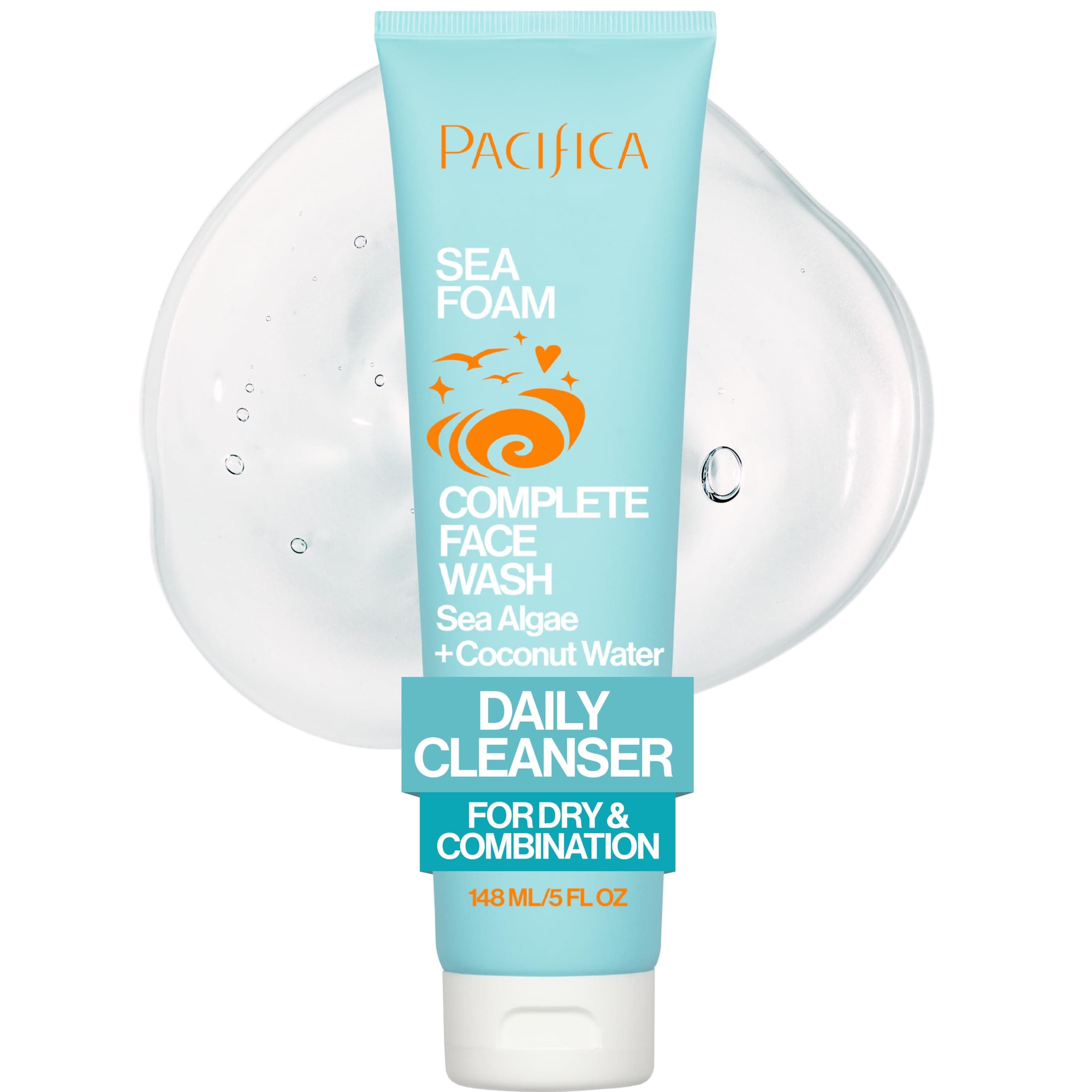 PACIFICA Sea Foam Complete Face Wash For Unisex 5 oz Cleanser, 147 millilitre
