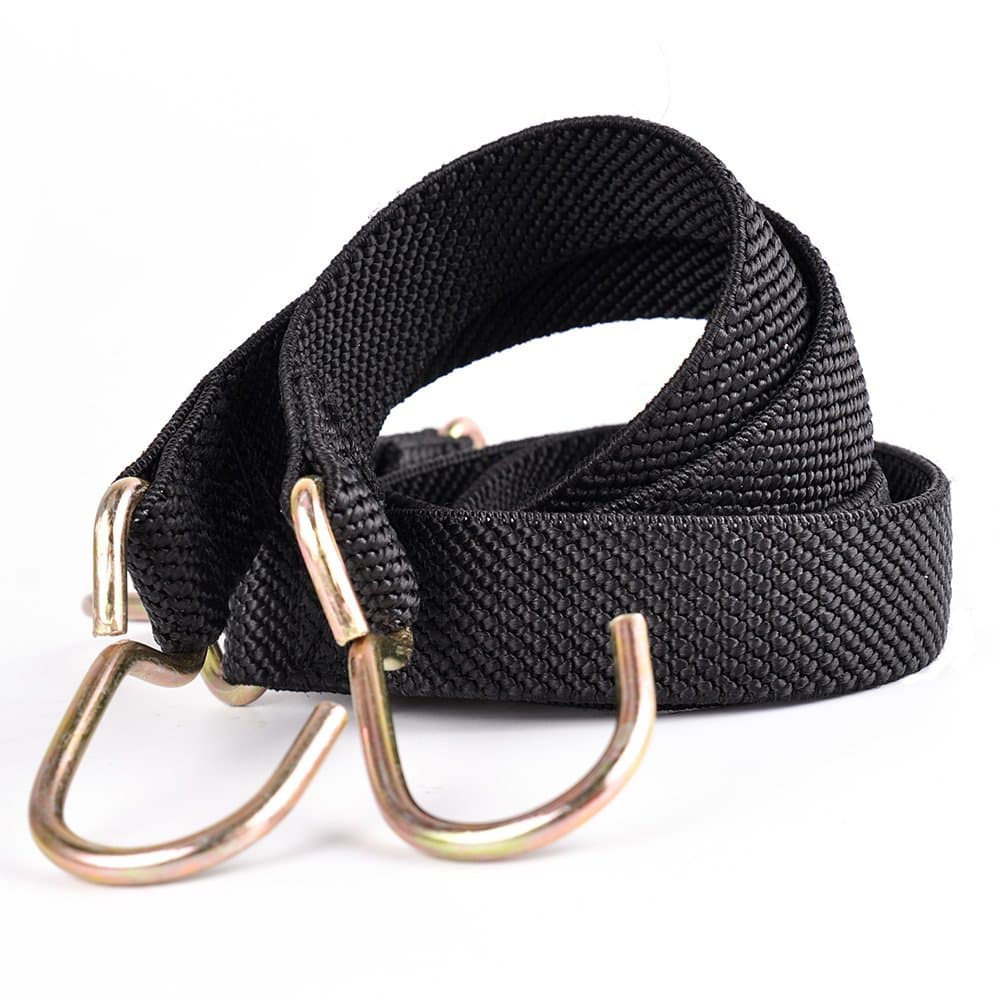 MarcobrothersFlat Bungee Cord,2 Strips (48 inches, Black)