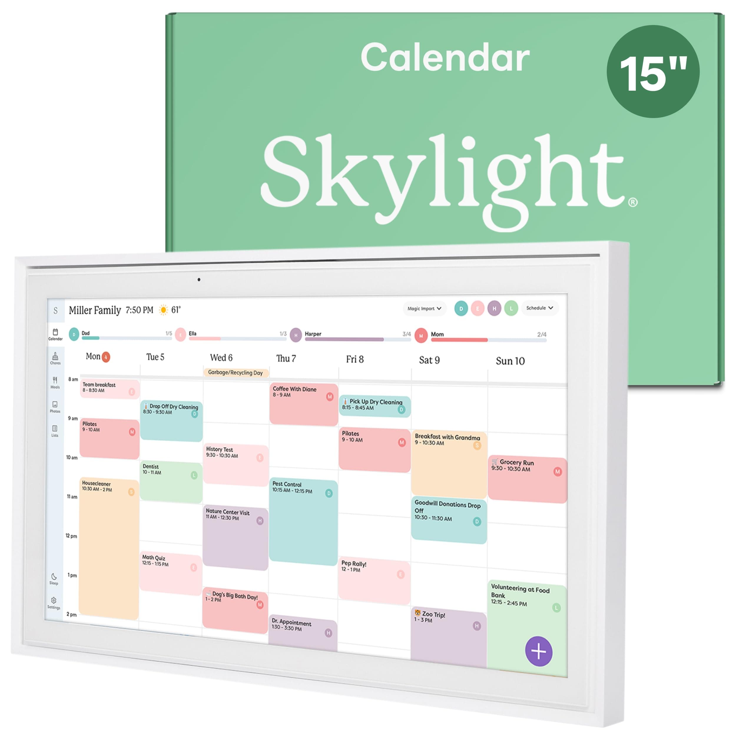 Skylight 15-Inch Digital Calendar & Daily Planner, Touchscreen Smart Display For Work, Office and Family Schedules
