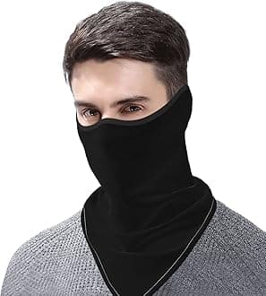Custom Neck Gaiter Balaclava Face Mask Cover Ears Personalized Sports Scarf Add Image Text for Men Women, Black