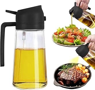 Oil Sprayer for Cooking, 2 In 1 Oil Dispenser and Oil Sprayer (Black)