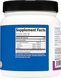 Nutricost BCAA Powder- 2:1:1 (Grape) 60 Servings