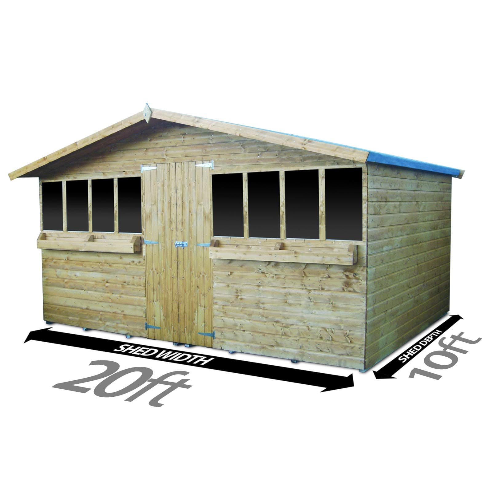 Sponsored Ad – Total Sheds 20ft (6.00m) x 10ft (3.0m) Garden Shed Summer Shed Timber Shed