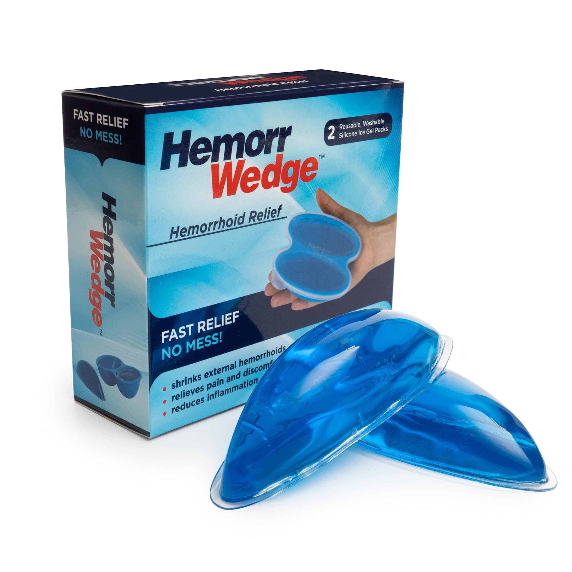 Hemorrhoid Ice Pack for Relief & Cooling Support – Twin Gel Pack with Hygienic Case – Reusable Cold Therapy for Hemorrhoids, Swelling, Postpartum & Discomfort – Water-Based Gel