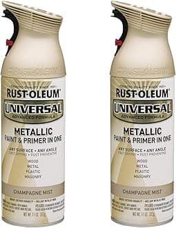 261415-2PK Universal All Surface Metallic Spray Paint, 11 oz, Champagne Mist, 2 Pack