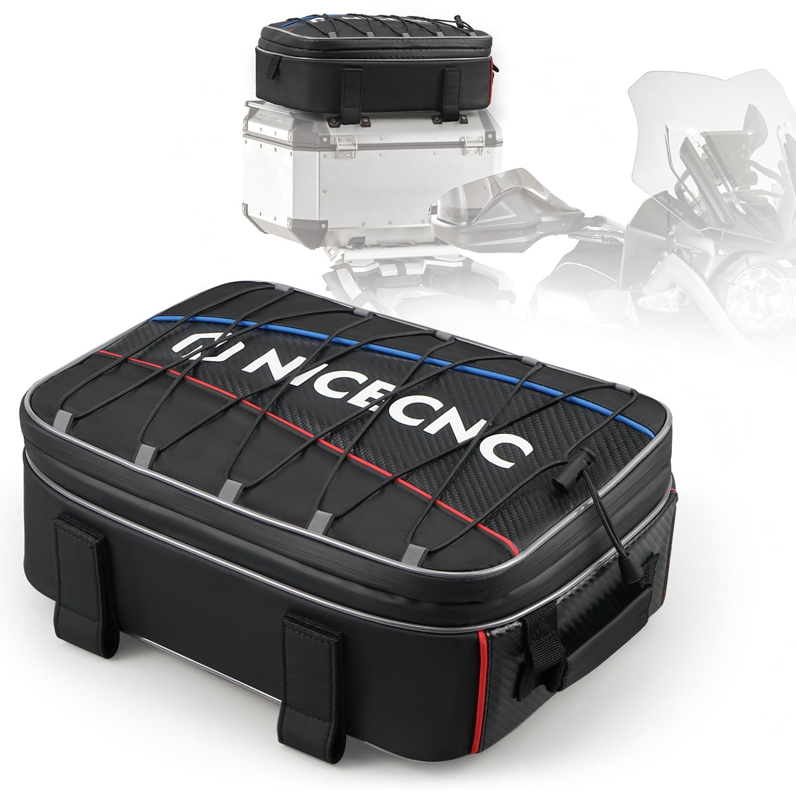 NICECNC Motorcycle Top Case Bag 20L Expandable, Multifunctional Motorcycle Luggage Tool Bag Compatible with BMW R1250GS R1200GS Adventure 2007-2013, R1200GS LC 2013-2017, F650 700 750 800 850GS,1PCS