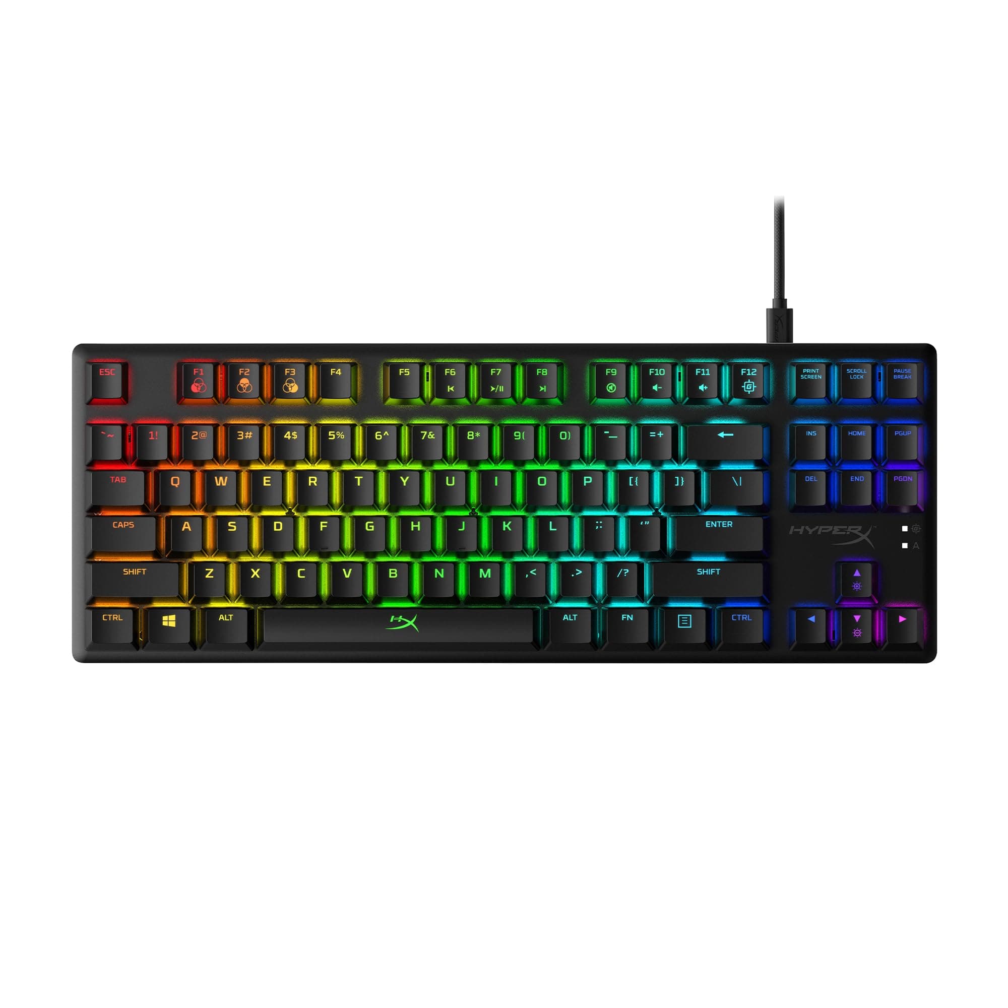 Hyperx Alloy Origins Core - Tenkeyless Mechanical Gaming Keyboard, Software Controlled Light & Macro Customization, Compact Form Factor, RGB Led Backlit, Tactile Hyperx Aqua Switch