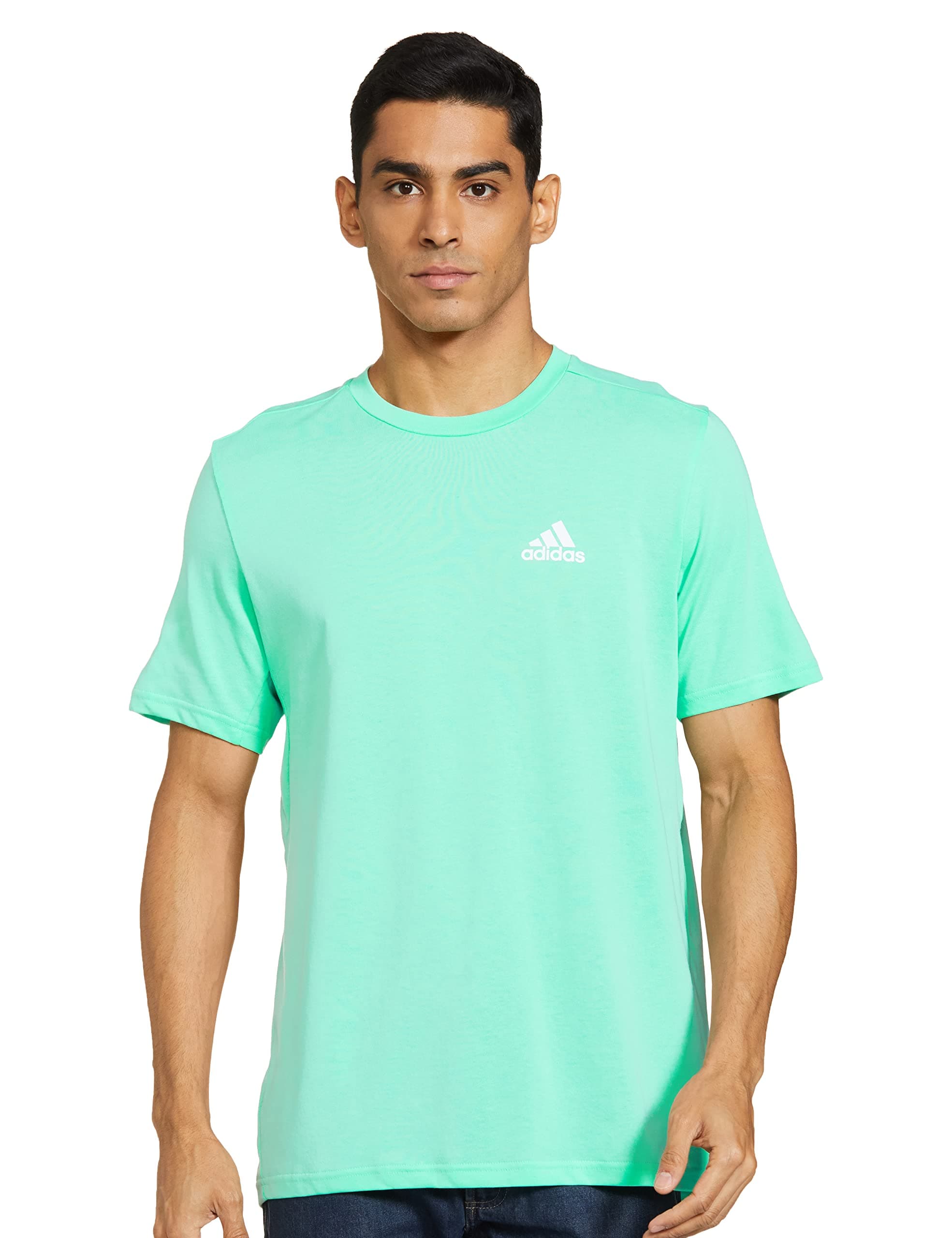 adidas Men's Polyester Geometric Regular Fit T-Shirt