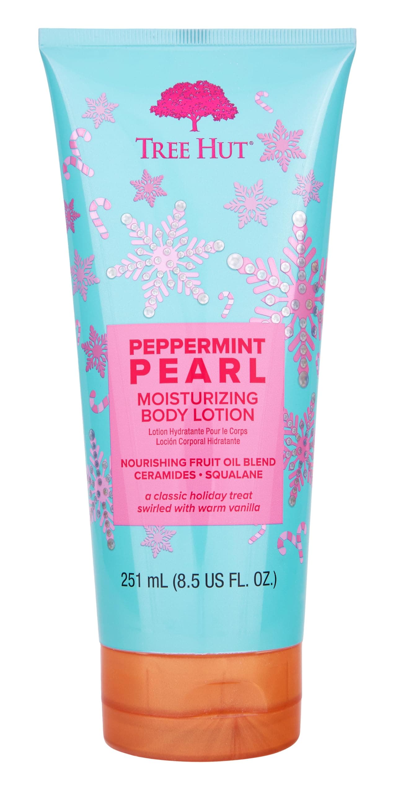 Peppermint Pearl Body Lotion, Limited Edition Holiday, Ceramide and Squalene Formula Helps Protect Skin, Long-lasting Hydration Leaves Skin Feeling Soft & Moisturized, 8.5 fl oz.