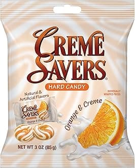 Creme Savers Orange and Creme Hard Candy | The Taste of Fresh Orange Swirled in Rich Cream | The Original Classic Creme Savers Brought To You By Iconic Candy | 3oz Bag