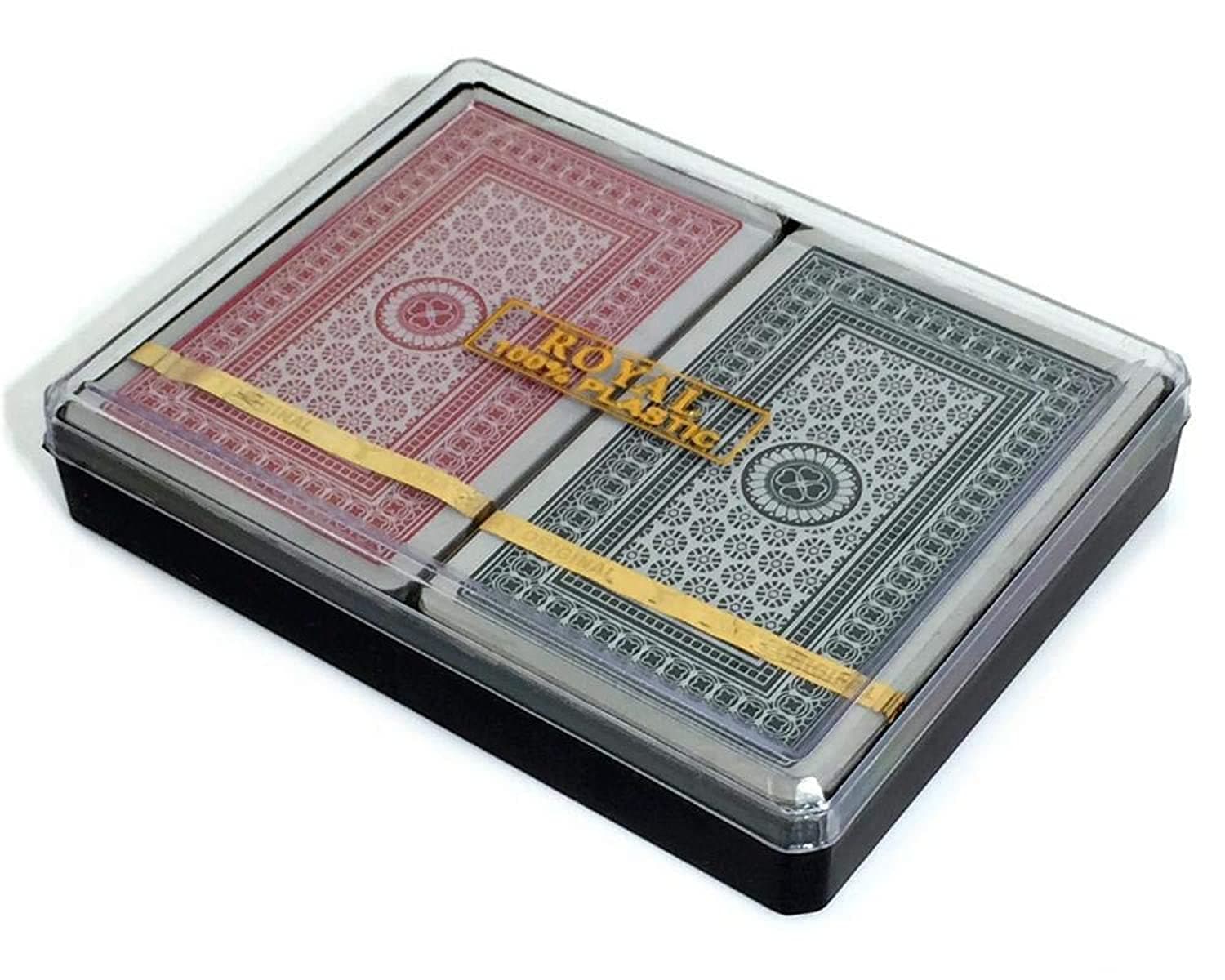 PG005-4 Non- Toxic Washable, All Plastic Playing Cards - Twin Pack