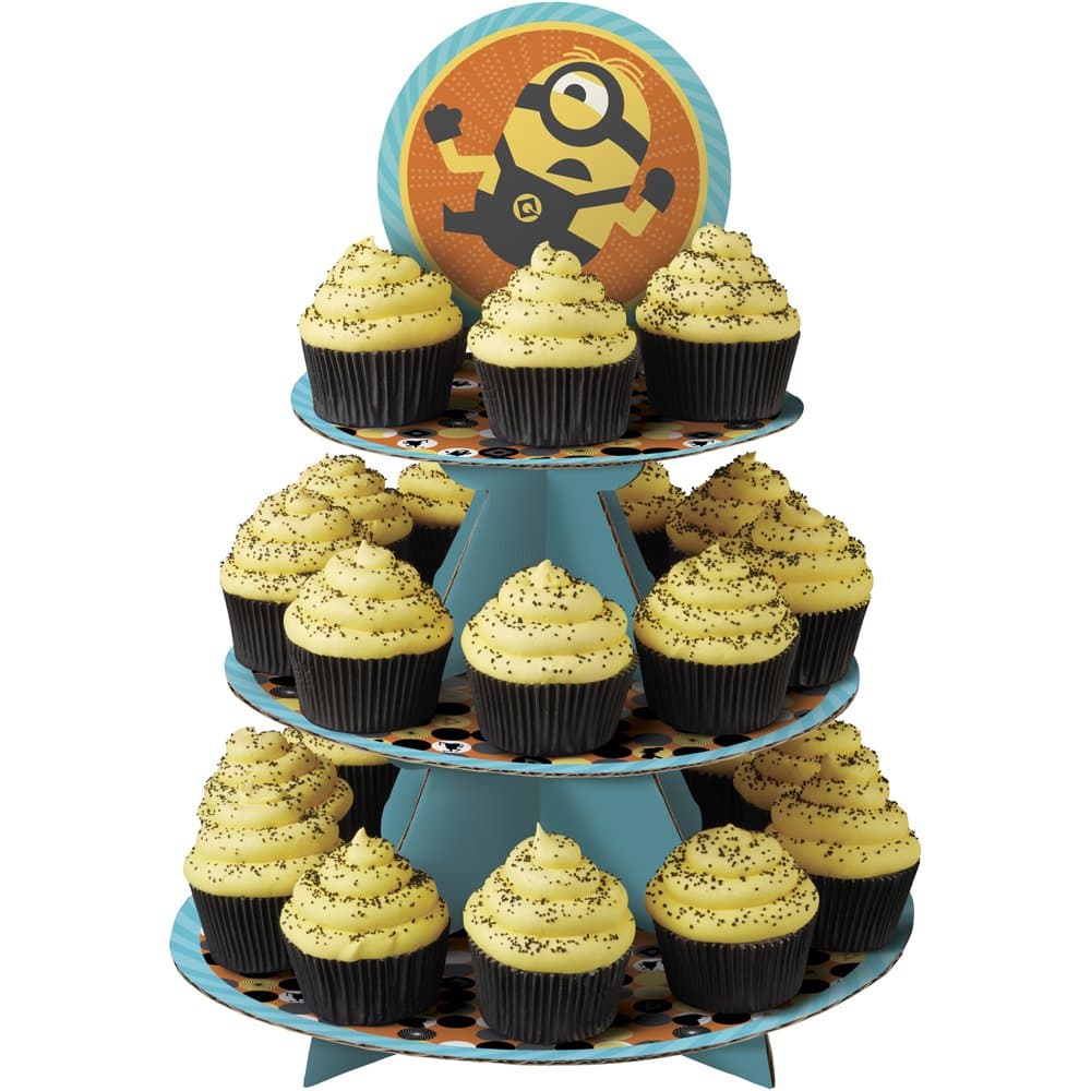 1512-7112 Despicable Me 3 Minions 3 Cupcake Stand, Assorted