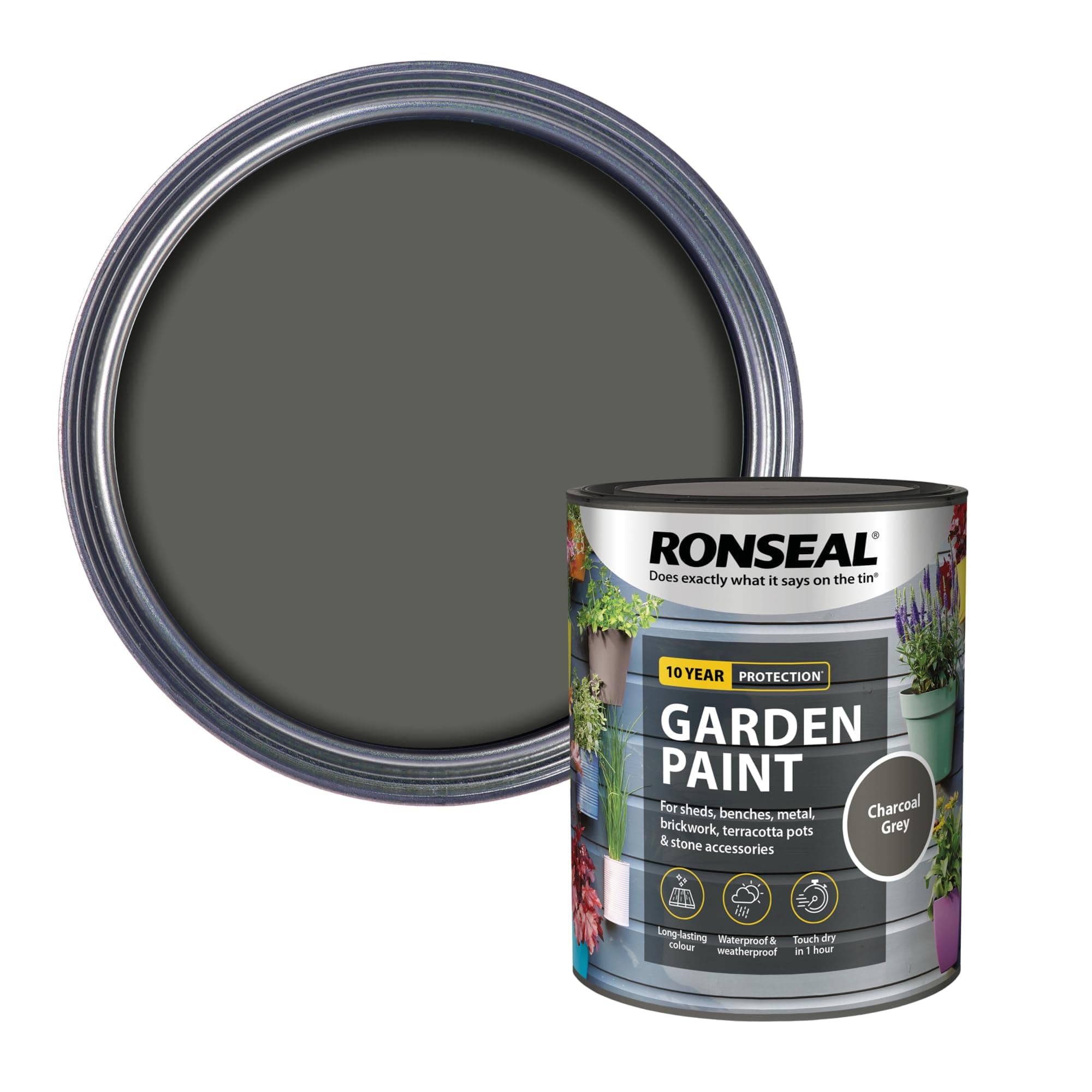 Garden Paint Charcoal Grey 750ml