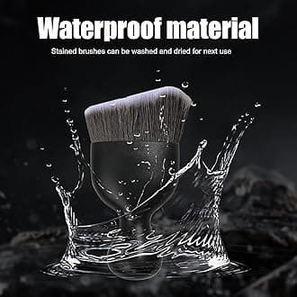 Ziciner Car Detailing Brush, Curved Soft Bristles Auto Removal Dust Collectors, Universal Vehicle Dashboard, Air Conditioner Vents etc Interior Cleaning Tool Accessories (Brown/White)