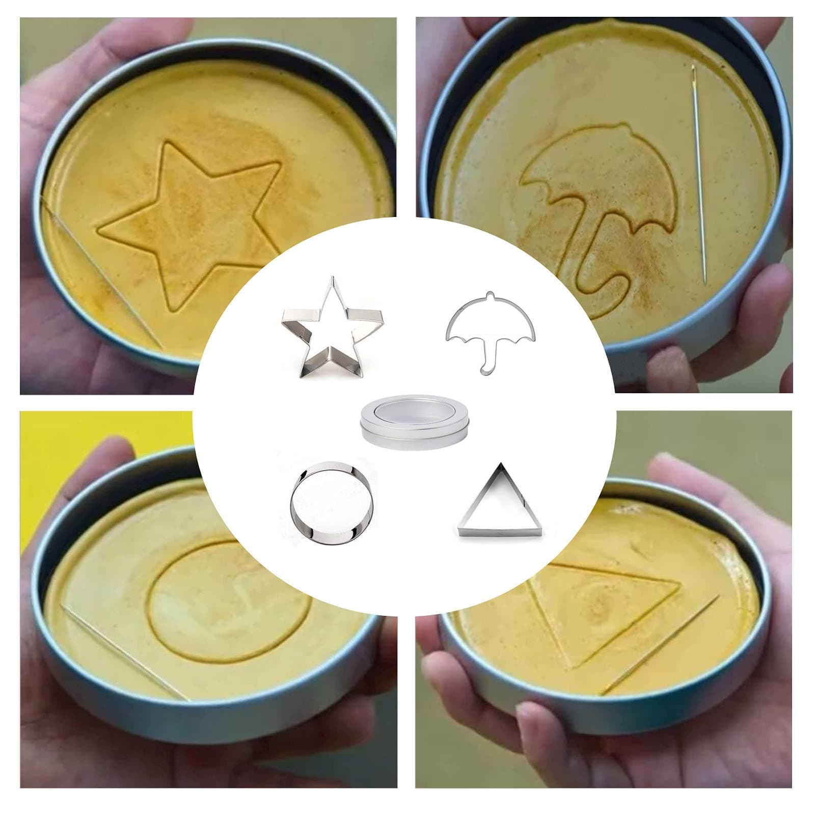 5pcs/set Squid TV Game Cookies Sugar Pie, Cookie Candy Mold and Biscuits Storage Tin Can Candy Cookies Board Games Realistic Korean Movie Props Family Table Games Toy for Adult Kids (5pcs) (A)