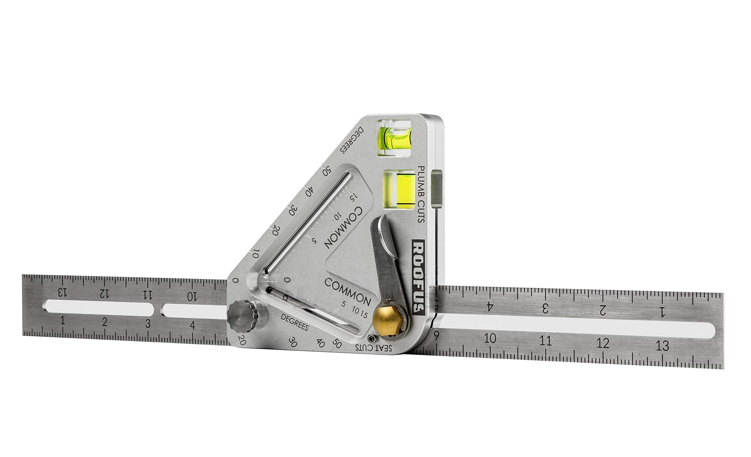 Roofus Pro Imperial - Multipurpose Revolutionary Carpenter Square Layout Tool - 14" for Roof & DIY Carpenters - Quality Accurate Angle Measure
