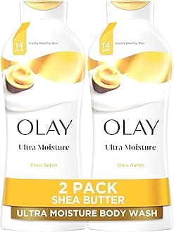 Body Wash for Women, Ultra Moisture, 24hr Moisturizing, Hydrating & Refreshing, B3 Vitamin Complex, Free of Parabens & Phthalates, For All Skin Types, Shea Butter Scent, 22 fl oz (Pack of 2)