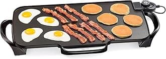 Presto 07061 22-Inch Electric Griddle with Removable Handles, Extra-Large Nonstick Ceramic Surface, Black