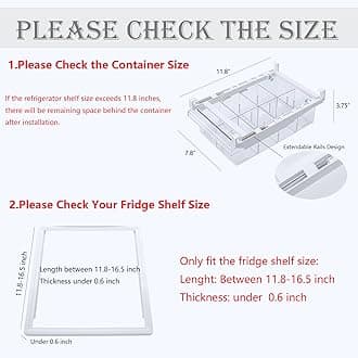 Refrigerator Organizer Bins - Clear Plastic Container Drawer for Egg Vegetable Fruit Snack Drink Food, Home Essentials Organization and Storage for Fridge Kitchen Cabinet Pantry Freezer