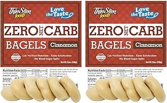Keto Bagels | Keto Bread Alternative | Low Carb Cinnamon, 2 Pack (6 Diet Bagels Per Keto Friendly Food Pack)