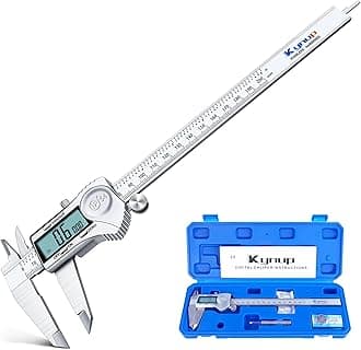 Digital Caliper, 8 Inch Caliper Measuring Tool with Stainless Steel, IP54 Splash Proof Protection Design, Easy Switch from Inch Metric Fraction, Large LCD Screen (200mm)