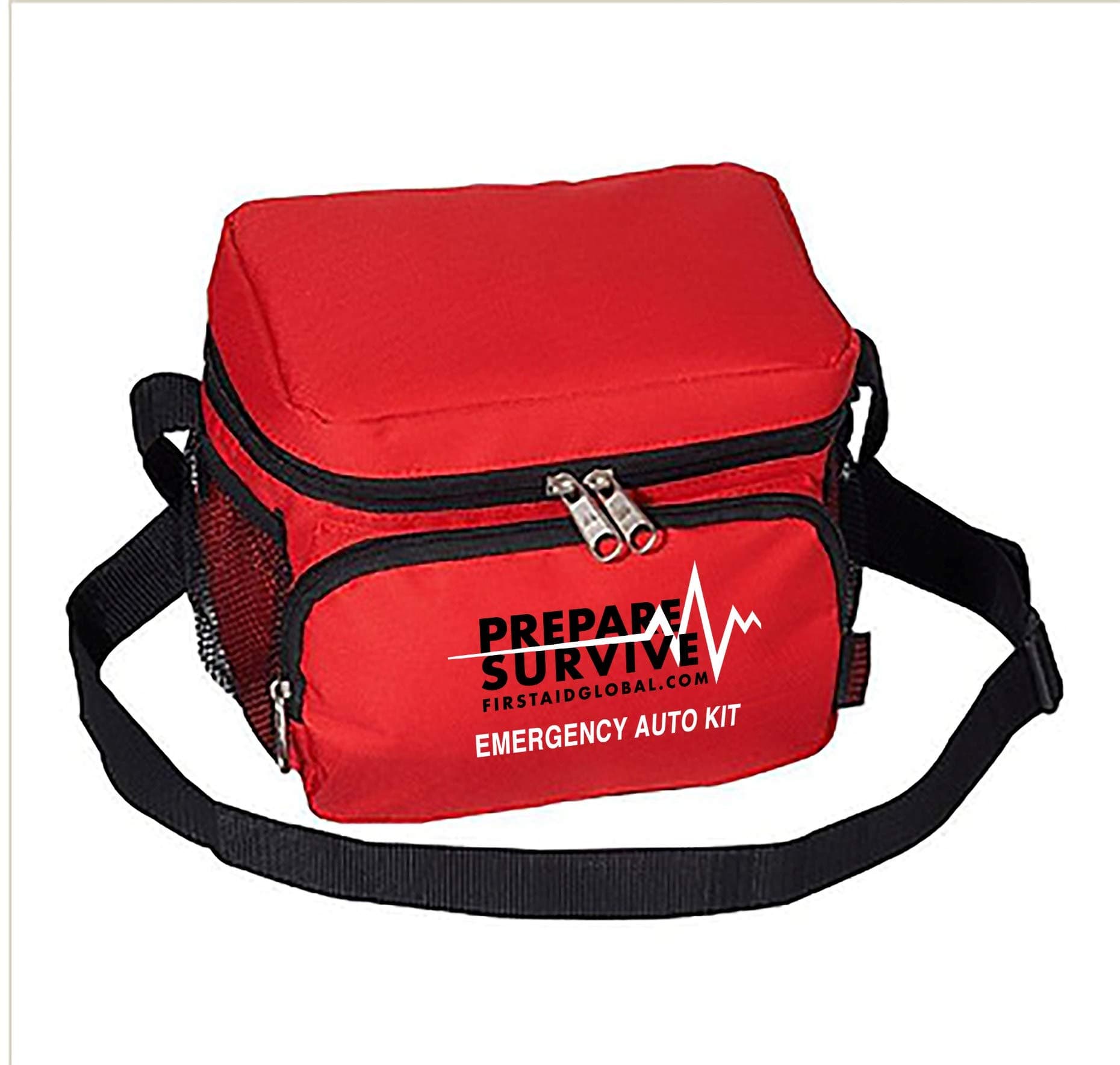 Emergency Auto Kit, 50 Year Shelf Life - Blue Can Water, Blanket, Poncho and Lightstick for Auto, Boat or RV