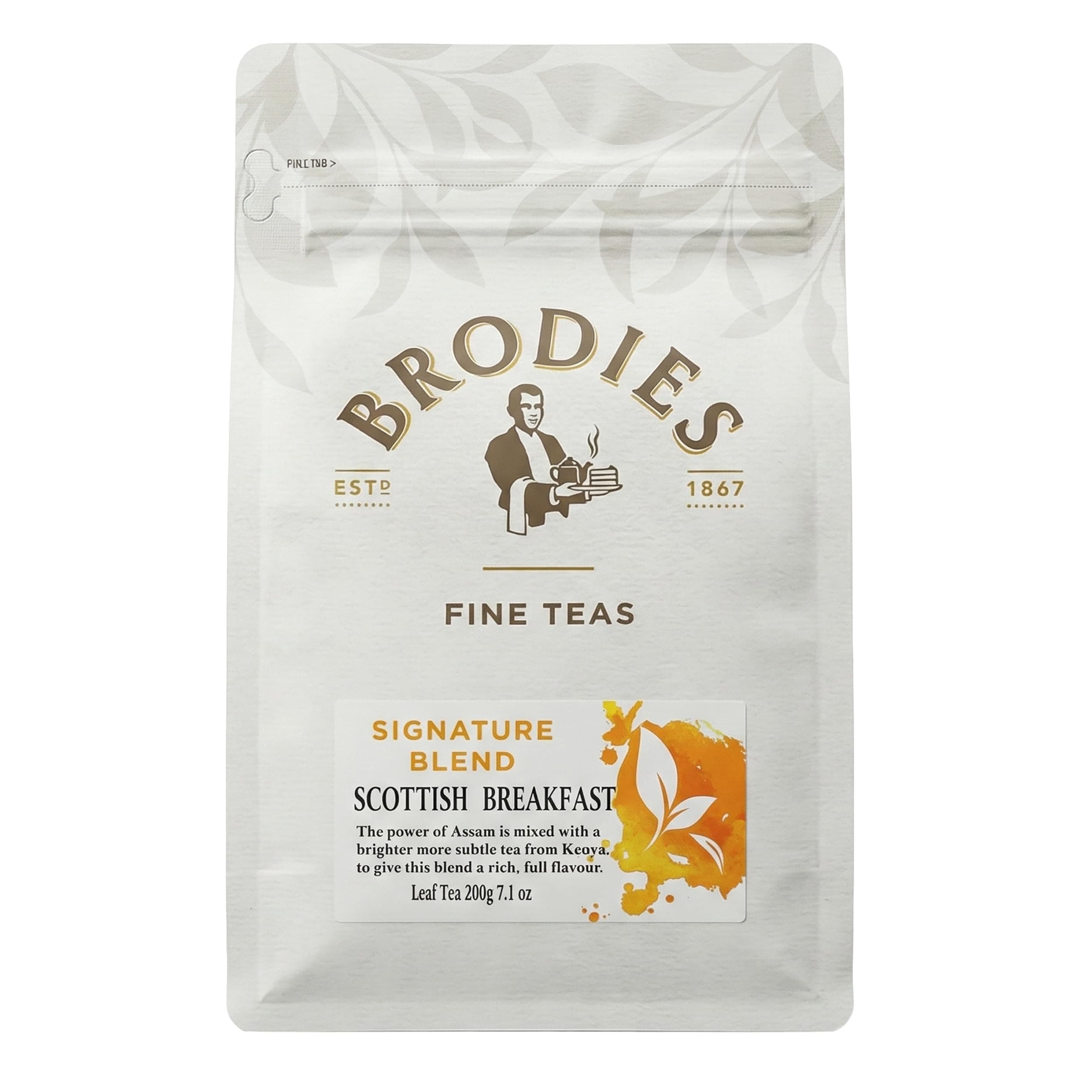 Brodies Tea, Scottish Breakfast Tea, Loose Leaf Black Tea Imported from Scotland, 7 Ounce (Pack of 1)